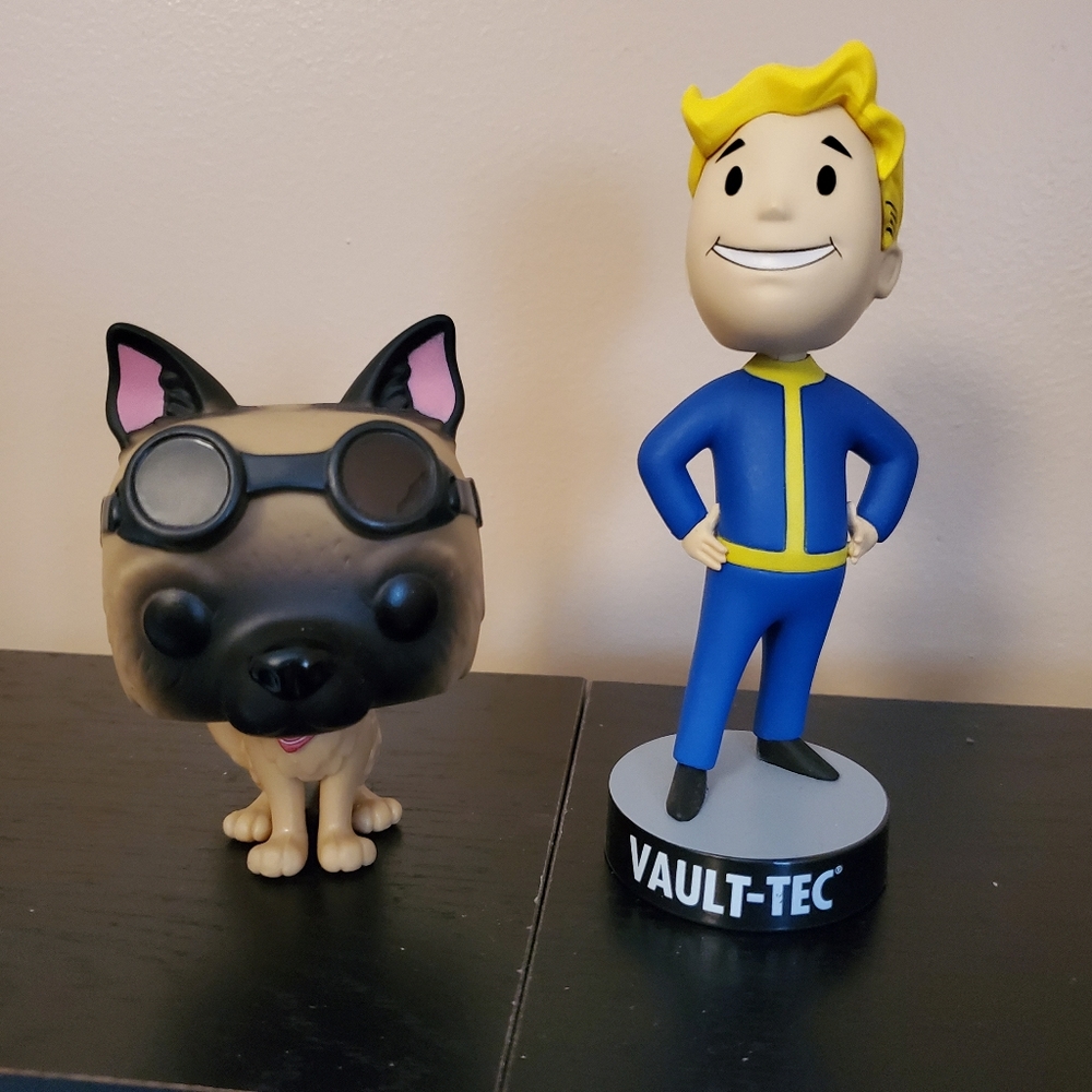 Fallout Vault Boy and Dogmeat